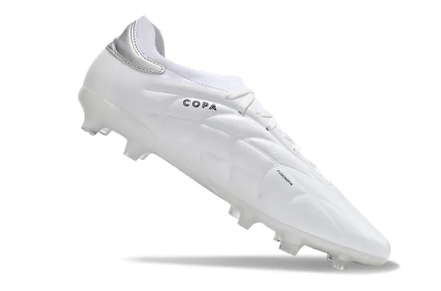 Adidas Blue White Low-Cut Sock-Fit Collar Synthetic Leather Upper Firm-Ground Soccer Shoes 2