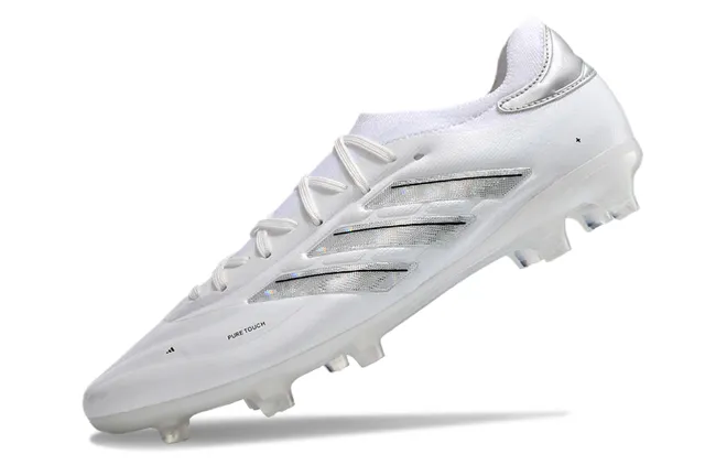 Adidas Blue White Low-Cut Sock-Fit Collar Synthetic Leather Upper Firm-Ground Soccer Shoes 3