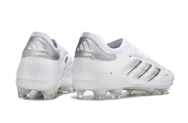 Adidas Blue White Low-Cut Sock-Fit Collar Synthetic Leather Upper Firm-Ground Soccer Shoes 5