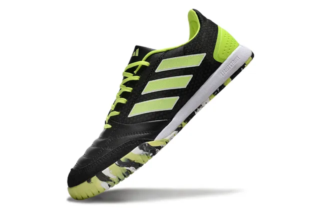 Adidas Copa Black Green লো-টপ চামড়া এবং মেশের উপরের অংশ ইনডোর সকার জুতা 3