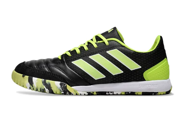Adidas Copa Black Green লো-টপ চামড়া এবং মেশের উপরের অংশ ইনডোর সকার জুতা 6