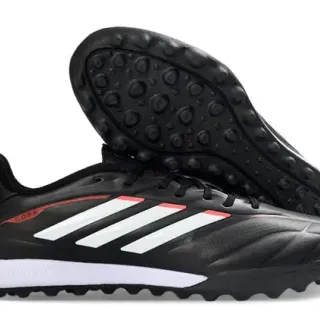 Adidas Copa Noir Blanc Upper Synthétique Trois Rayures Branding Latéral Turf Chaussures de Football