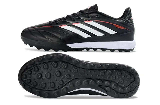 Adidas Copa কালো সাদা সিন্থেটিক আপার তিন স্ট্রাইপ সাইড ব্র্যান্ডিং টার্ফ সকার শু 6