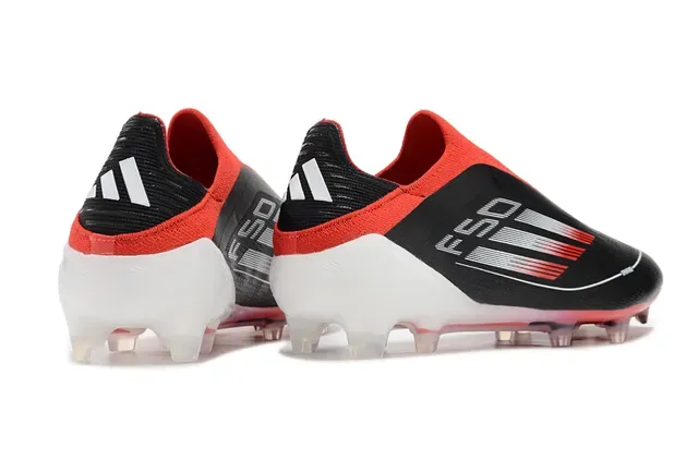 Adidas F50 Black Red Low-Cut Sock-Fit Upper Sprintweb Mesh Firm-Ground Soccer Shoes 5
