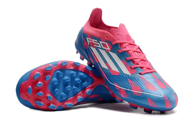 Adidas F50 Zapatillas de fútbol de corte bajo upper sintético studs cónicos moldados superficie firme 4