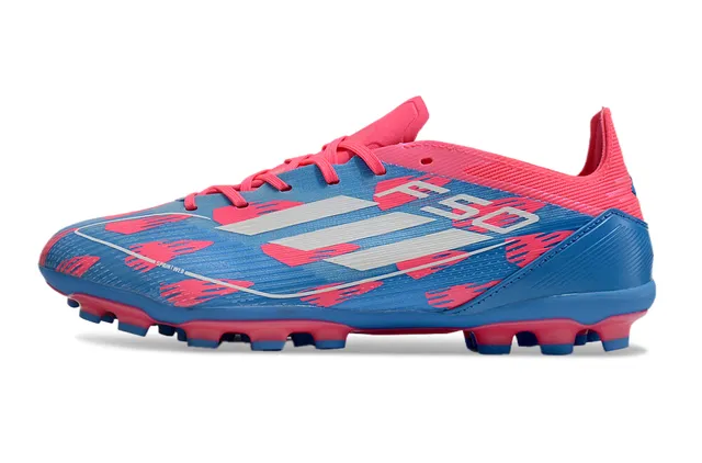 Adidas F50 Zapatillas de fútbol de corte bajo upper sintético studs cónicos moldados superficie firme 8