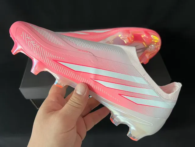 Adidas F50 Dégradé Blanc Rose Terrain Ferme Chaussures de football 4