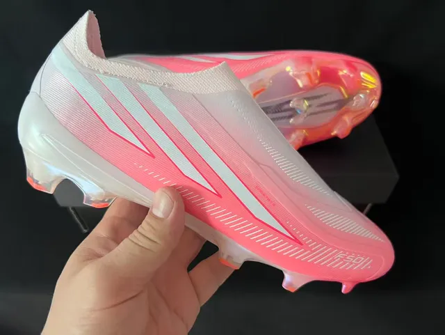 Adidas F50 Dégradé Blanc Rose Terrain Ferme Chaussures de football 6
