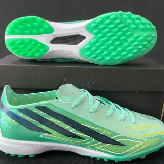 Adidas F50 Verde Preto Low-Cut Synthetic Upper Sprintweb Cage Construction Sapatos de Futebol Turf