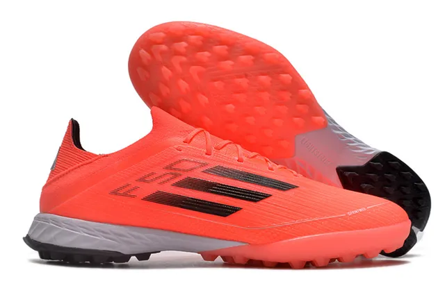 Adidas F50 Orange Black Sapatos de futebol para grama com cano baixo em material sintético e crampons moldados 5