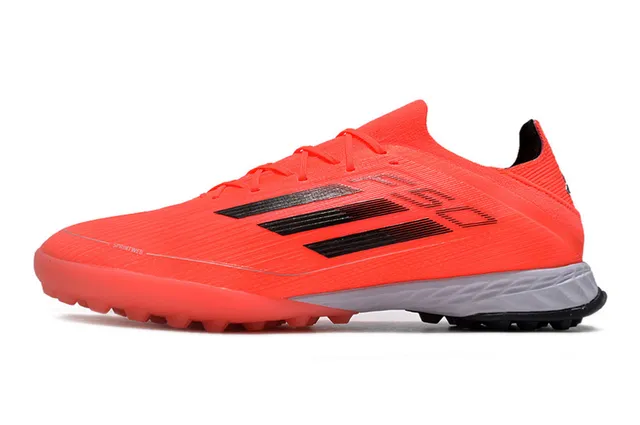 Adidas F50 Orange Black Sapatos de futebol para grama com cano baixo em material sintético e crampons moldados 7