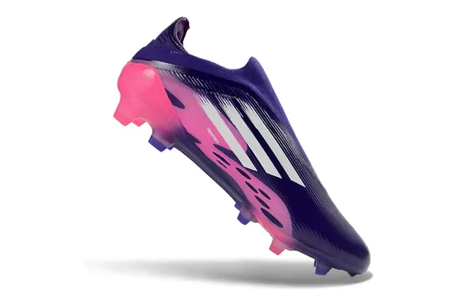 Adidas F50 Violet Rose Low-Cut Sock-Fit Upper Gradient Colorway Terrain Ferme Chaussures de football 2