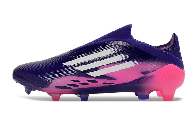 Adidas F50 Violet Rose Low-Cut Sock-Fit Upper Gradient Colorway Terrain Ferme Chaussures de football 7