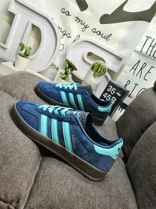 Adidas Gazelle Navy and Mint Lifestyle Sneakers 7