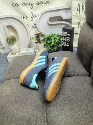 Adidas Gazelle Navy et Mint Chaussures Lifestyle en Daim 6