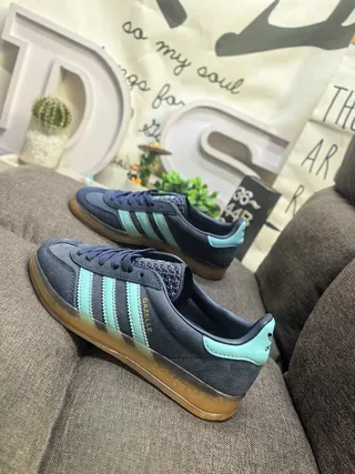 Adidas Gazelle Navy et Mint Chaussures Lifestyle en Daim 7