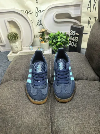 Adidas Gazelle Navy et Mint Chaussures Lifestyle en Daim 10