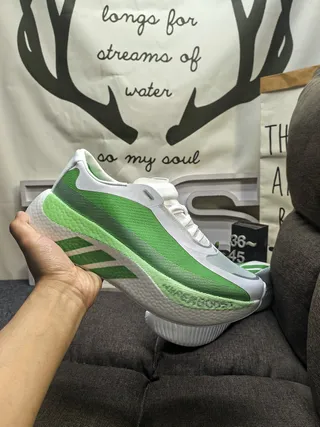 Adidas أخضر أبيض كيت أب علوي ميدسول رغوة مصممة حذاء رياضي 5