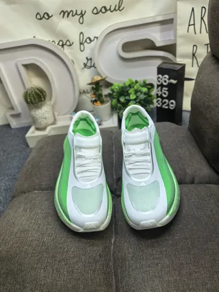 Adidas أخضر أبيض كيت أب علوي ميدسول رغوة مصممة حذاء رياضي 10