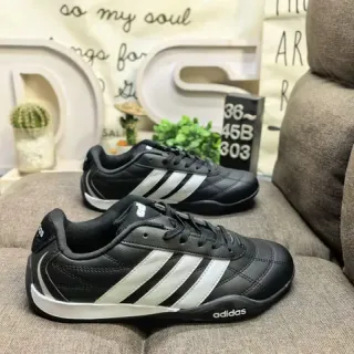 Adidas Indoor Soccer Shoes Black and White Lifestyle Sneakers