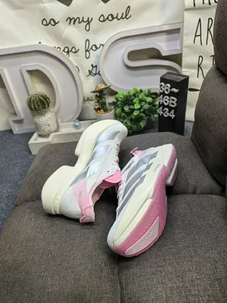 Adidas Lightstrike Pro Pink and Silver Running Shoes 6