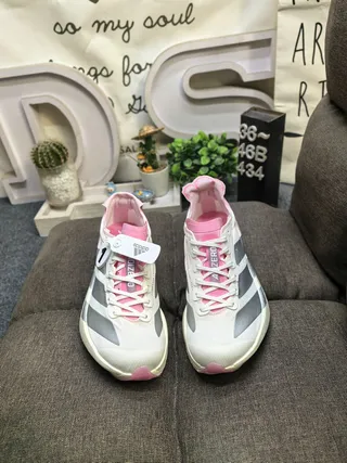 Adidas Lightstrike Pro Pink and Silver Running Shoes 10