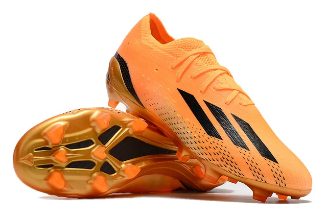 Adidas Naranja Dorado Upper de Knit Engineered Plataforma Translucida Tierra Firme Zapatos de Fútbol 4