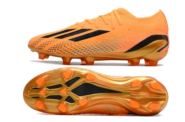Adidas Naranja Dorado Upper de Knit Engineered Plataforma Translucida Tierra Firme Zapatos de Fútbol 6