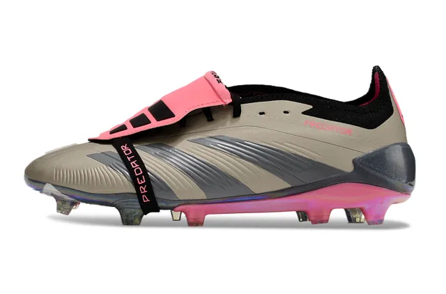 Adidas Predator Beige Rose Lacets Asymétriques Compteur De Talon Iridescent Holographique Firm-Ground Chaussures De Football 3