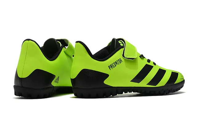 Adidas Predator أسود أبيض منخفض القطع Velcro رباط إغلاق ملعب أحذية كرة القدم 10