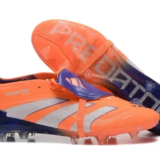 Adidas Predator Orange Navy Asimétrico Cierre de Correa Estrellas Moldadas Botines de Fútbol para Tierra Firme