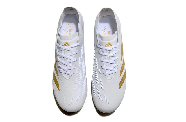 Adidas Predator Blanc et Or Firm-Ground Chaussures de Football 2