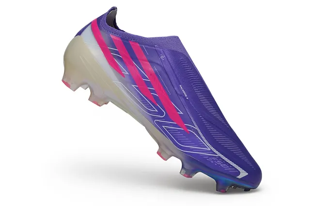 Adidas বেগুনি গোলাপি লো-কাট সক ফিট উপরের ইরিডেসেন্ট হোলোগ্রাফিক সোলপ্লেট ফার্ম-গ্রাউন্ড সকার শোজ 2