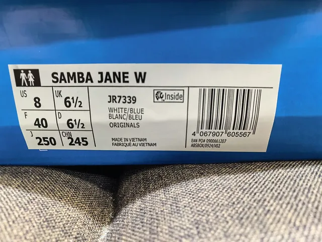 Adidas Samba Beige Blue Laceless Three-Stripe Side Panel Mary Jane Shoes 2