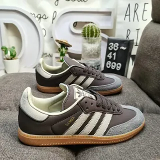 Adidas Samba حذاء بني و رمادي ستايل حياة