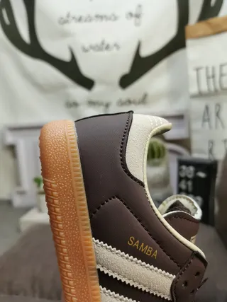 Adidas Samba Brown and Gray Lifestyle Sneakers 3