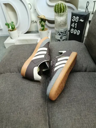 Adidas Samba Brown and Gray Lifestyle Sneakers 6