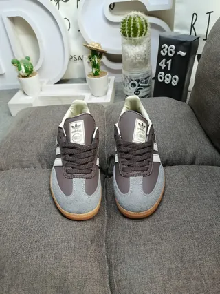 Adidas Samba Brown and Gray Lifestyle Sneakers 10