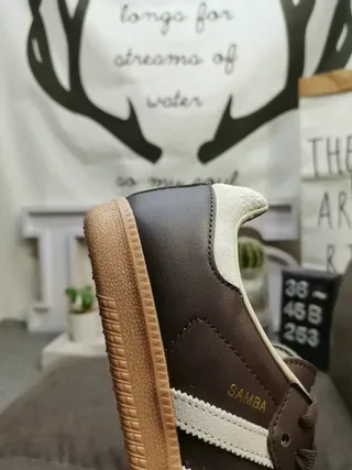 Adidas Samba OG Marrón Gris Blanco Zapatillas Lifestyle 3