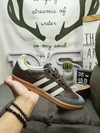 Adidas Samba OG Marrón Gris Blanco Zapatillas Lifestyle 5