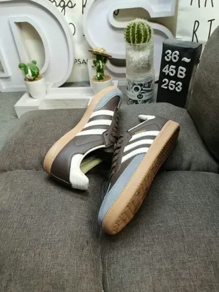 Adidas Samba OG Marrón Gris Blanco Zapatillas Lifestyle 6