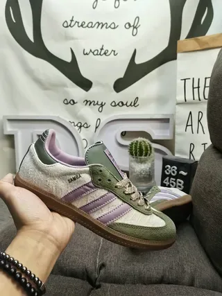 Adidas Samba Verde Oliva e Lavanda Sneakers Lifestyle 5