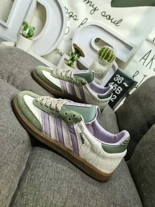 Adidas Samba Verde Oliva e Lavanda Sneakers Lifestyle 7