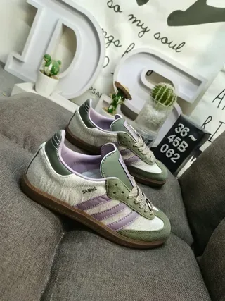 Adidas Samba Verde Oliva e Lavanda Sneakers Lifestyle 9