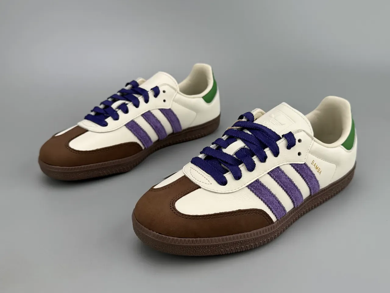 Adidas Samba Blanc Violet Marron Vert Lifestyle Sneakers 7