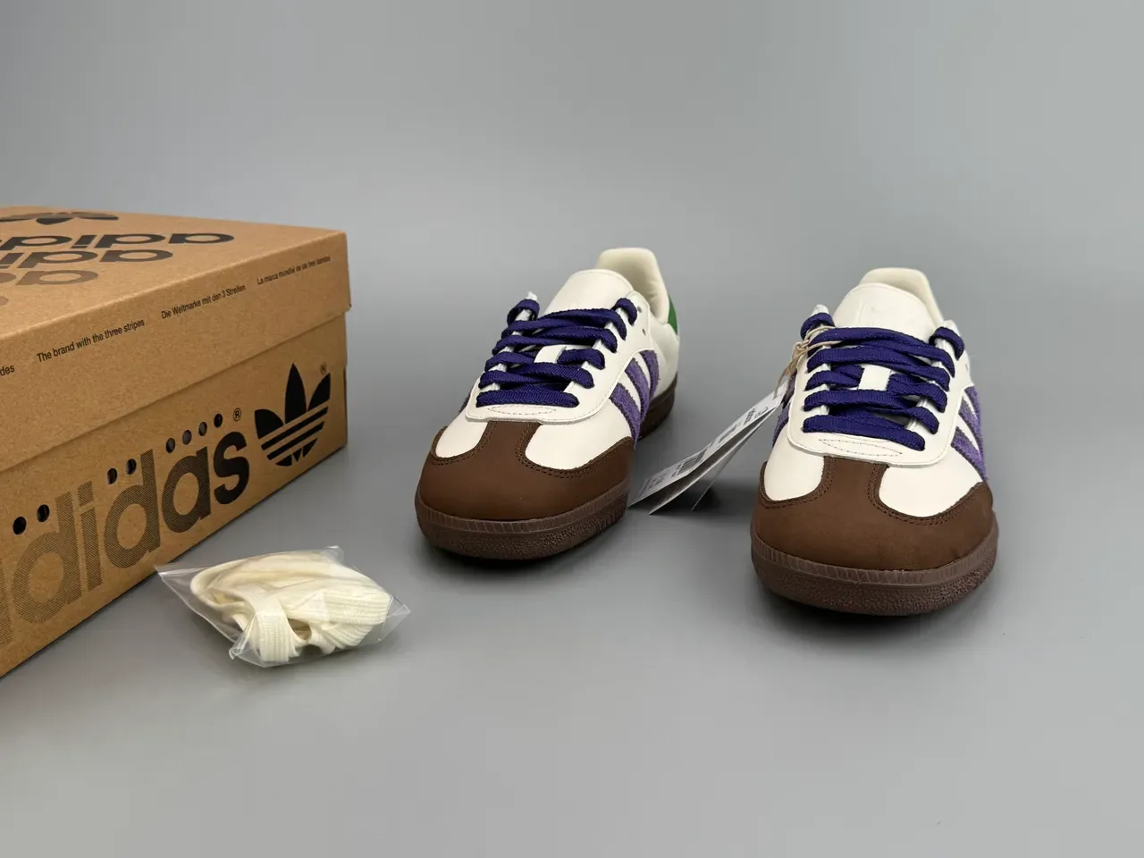 Adidas Samba Blanc Violet Marron Vert Lifestyle Sneakers 10