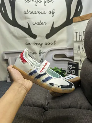 Adidas Samba White Red Navy Mary Jane Shoes 5