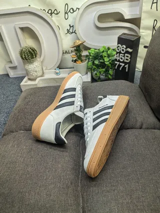 Adidas Spezial Tênis Lifestyle de Camurça Bege e Marinho 6