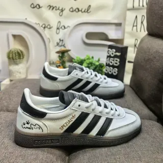 Adidas Spezial حذاء سنيكرز أبيض أسود للأسلوب الحياة