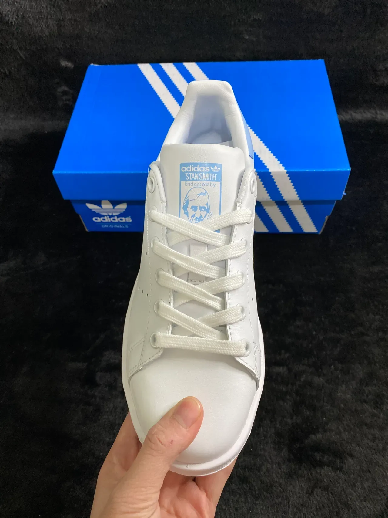 Adidas Stan Smith sneakers lifestyle blanc et bleu clair 8